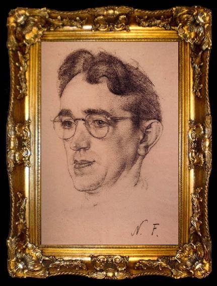 framed  Nikolay Fechin Portrait of man, ta009-2